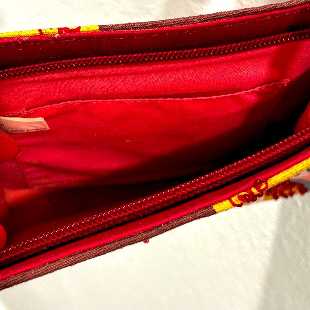 Small Crossbody Asian Inspired Bag w/Bead Embellishments - Picture 3 of 5